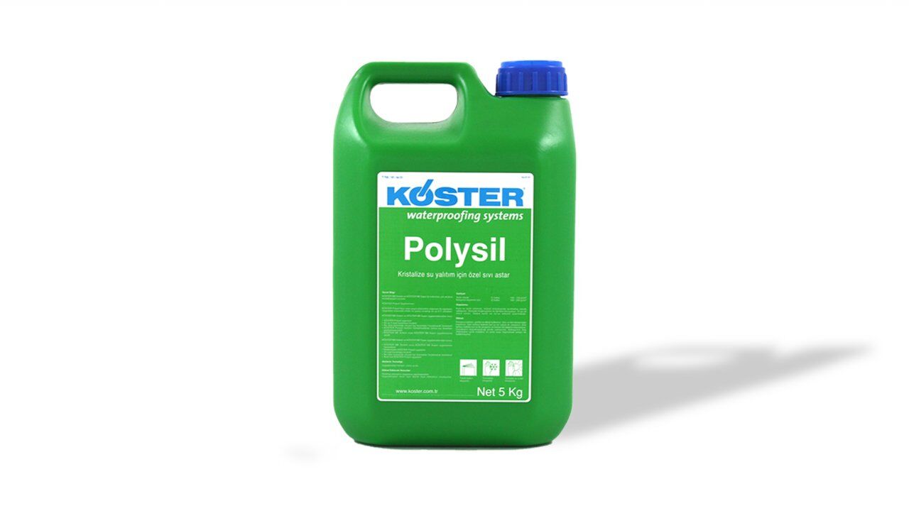 Polysil TG 500, Kristalize su yalıtım ürünleri için özel sıvı astar 5KG'LIK AMBALAJ