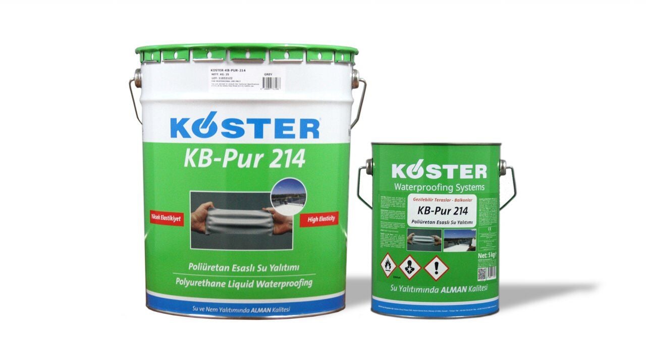 KB-Pur 214 Poliüretan Esaslı, Tek Bileşenli Su Yalıtımı