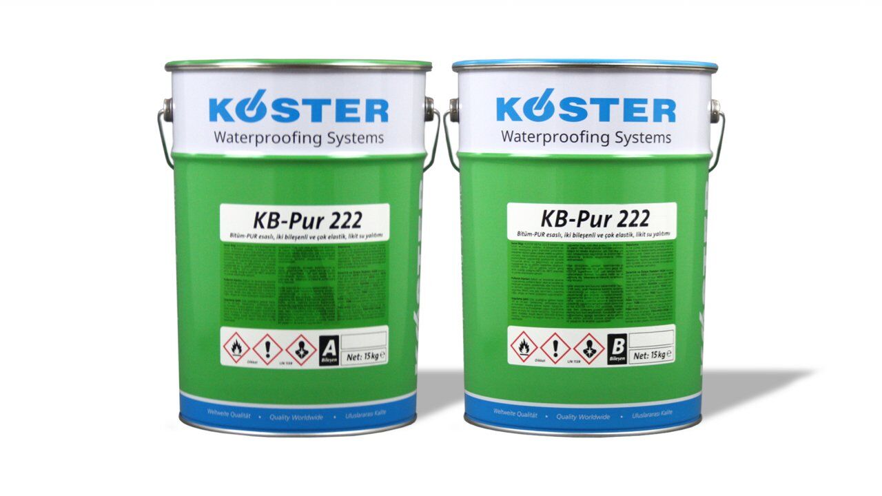 KB-Pur 222 Bitum-PUR Esaslı, %2000 Elastik, Likit Su Yalıtımı 30KG SET HALİNDE