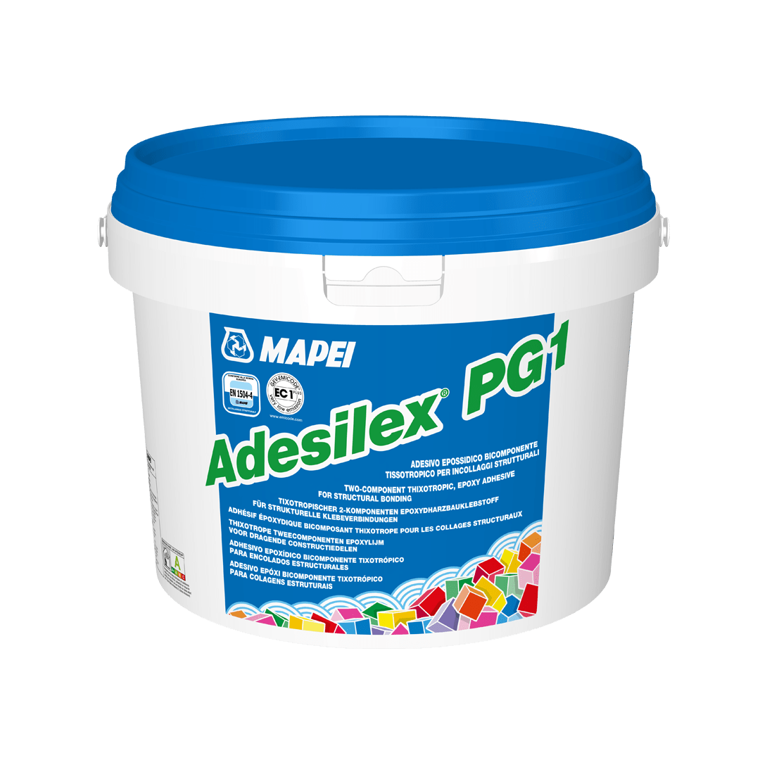 ADESILEX PG1 6KG AMBALAJ  iki bileşenli, tiksotropik epoksi yapıştırıcı.