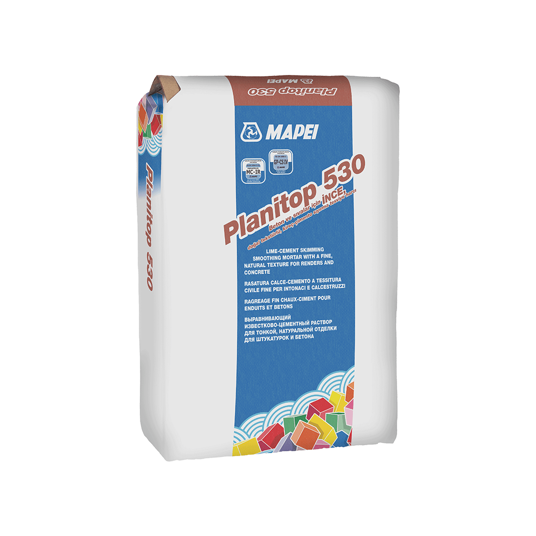 PLANITOP 530 GREY Kireç ve çimento esaslı sıyırma harcı.