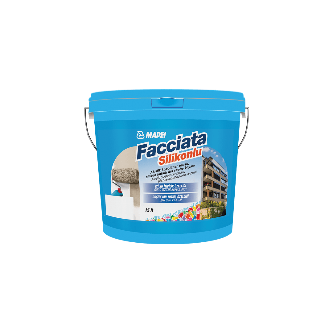 FACCIATA SİLİKONLU BASE MEDİUM 15LT Akrilik kopolimer esaslı, silikon katkılı dış cephe boyası.