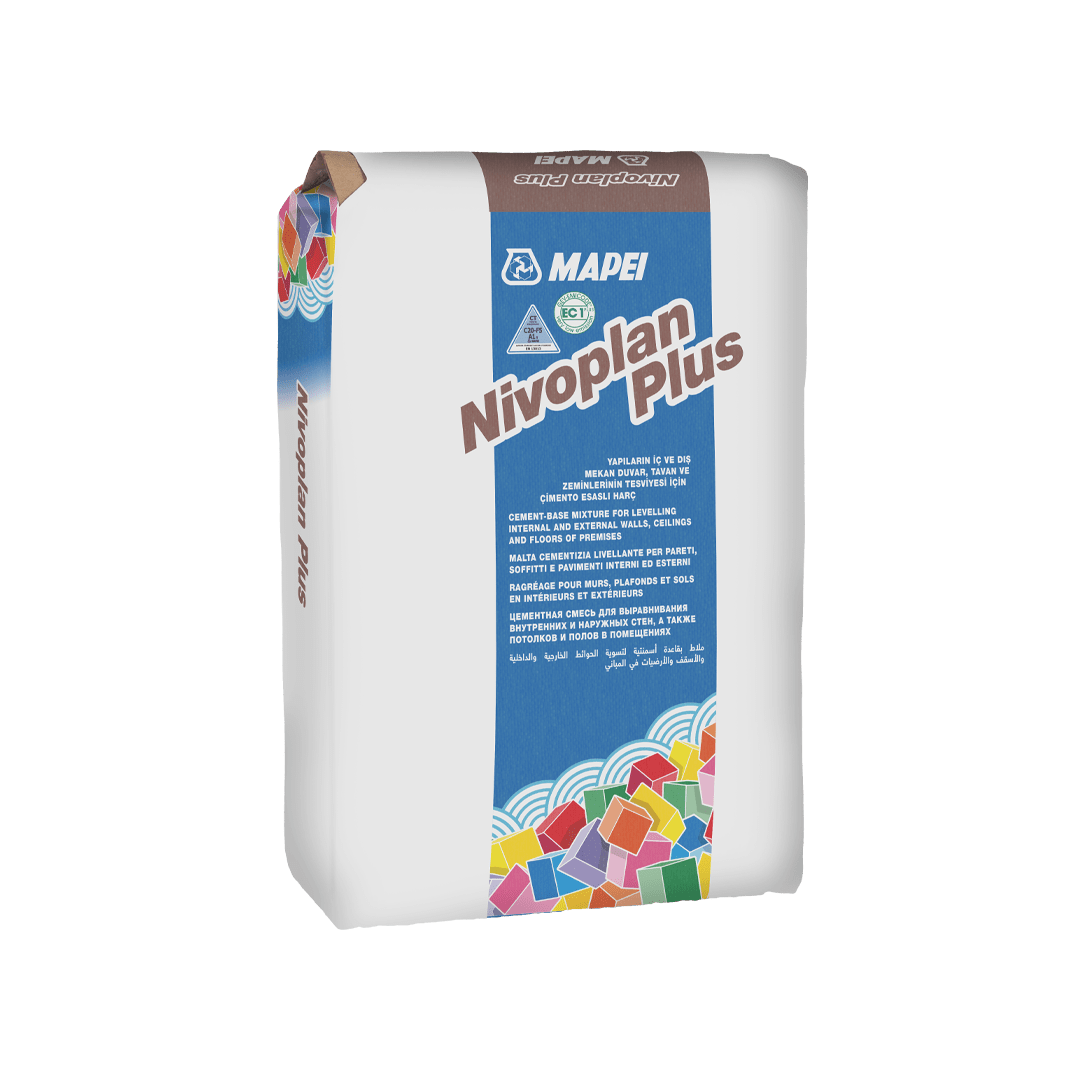NIVOPLAN PLUS GREY İç ve dış mekanlardaki duvar, tavan ve zeminler için çimento esaslı tesviye harcı.