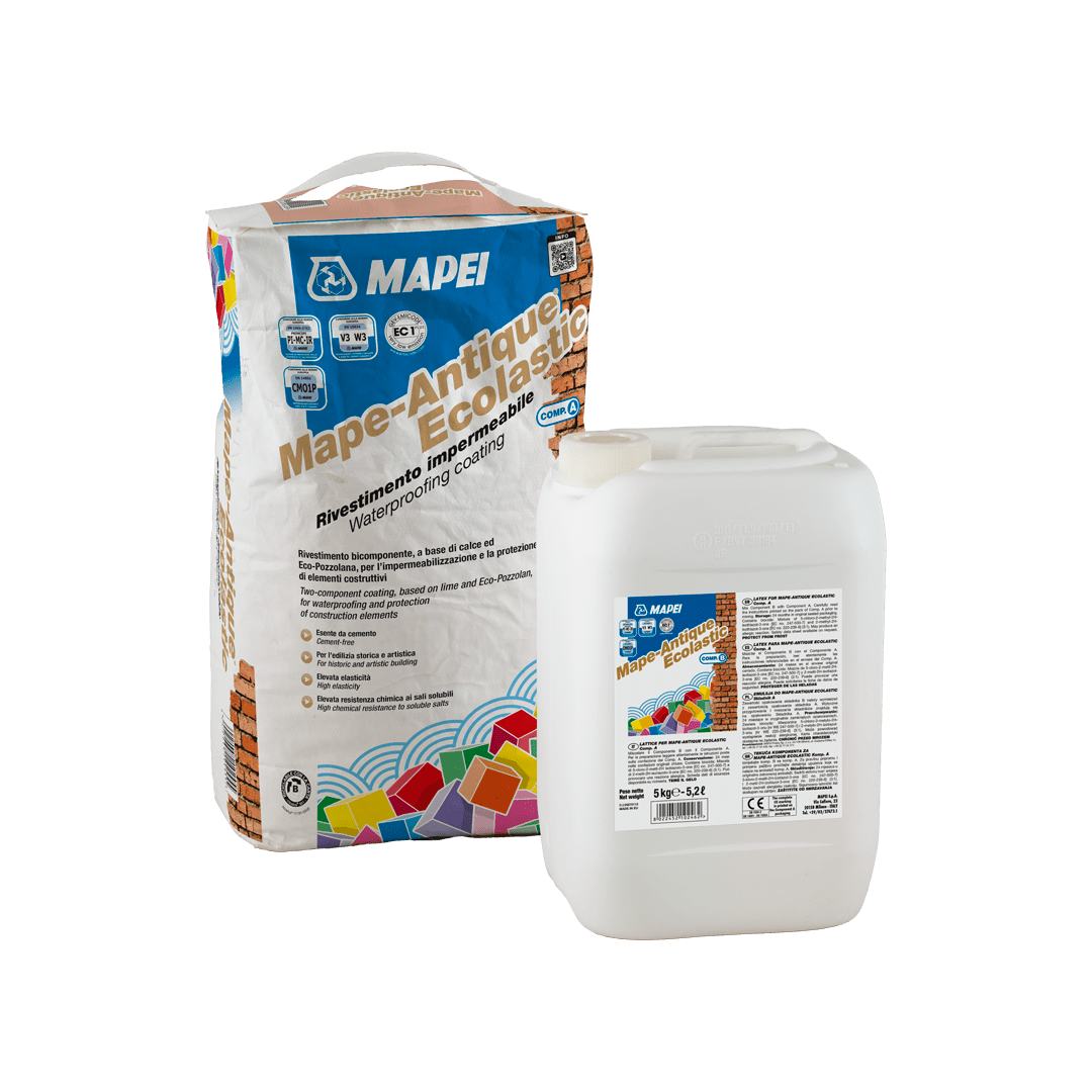 MAPE-ANTIQUE ECOLASTIC 15KG SET TARİHİ YAPILAR İÇİN KİREÇ ESASLI ELASTİK KAPLAMA