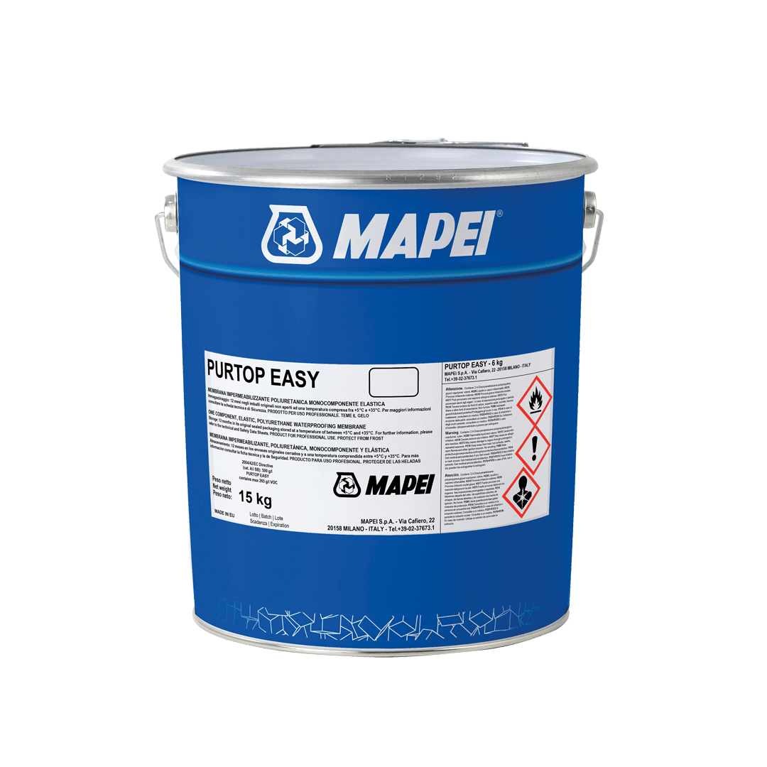 PURTOP EASY 25 KG SÜRME ESASLI TEK KOMPENANTLI U.V. DAYANIMLI POLİÜRETAN ÇATI İZOLASYONU