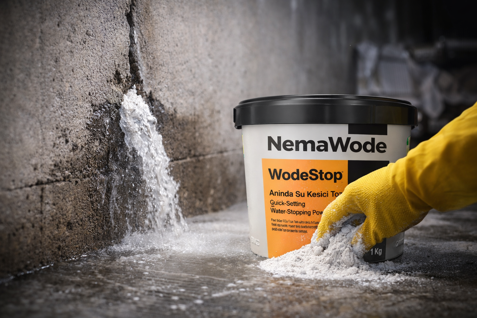 NemaWode WodeStop Şok Tıkaç 1 kg | Anında Su Kesici Toz